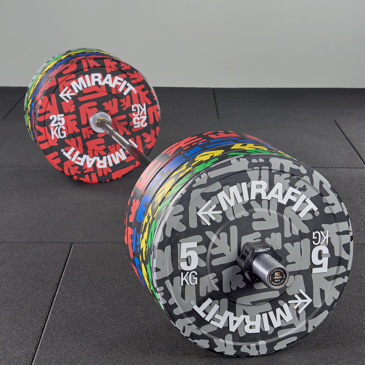 Mirafit Colour Emblem Bumper Plates
