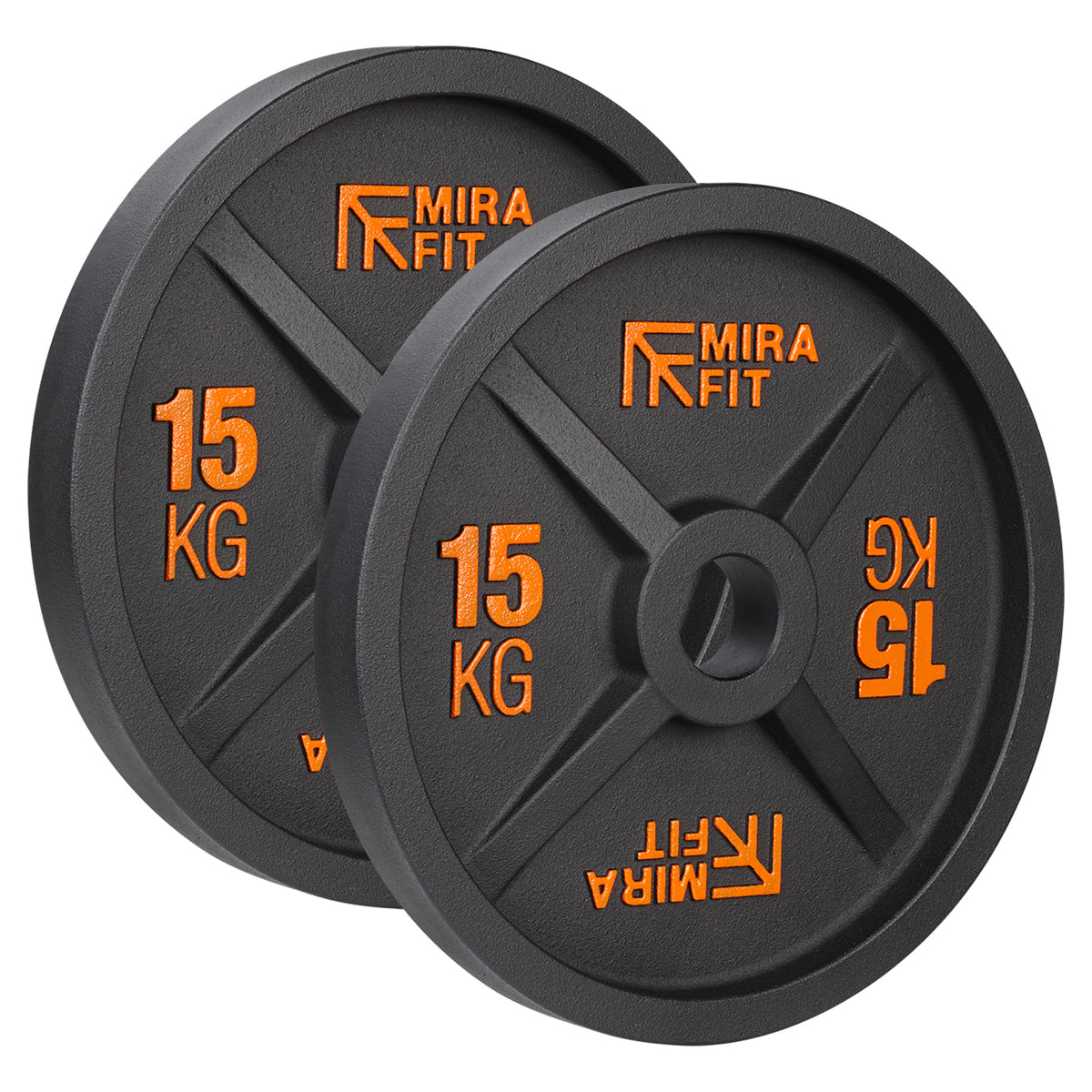 Mirafit Black Deep Dish Olympic Weight Plates