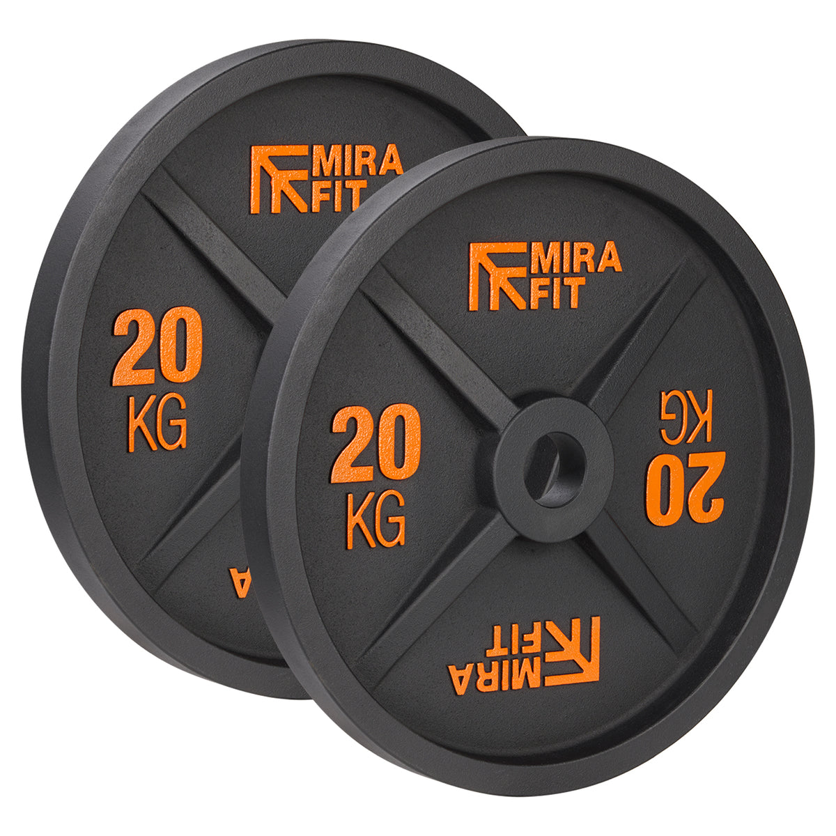 Mirafit Black Deep Dish Olympic Weight Plates