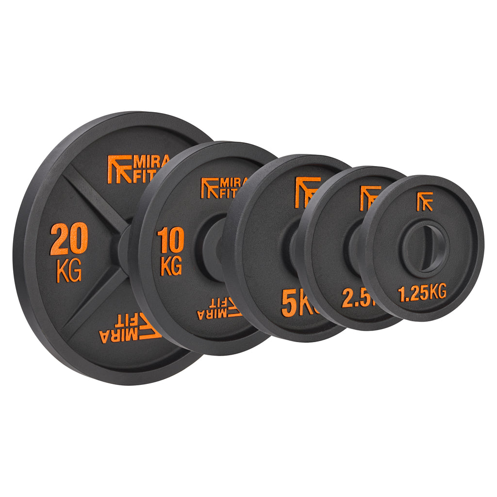 Mirafit Black Deep Dish Olympic Weight Plates