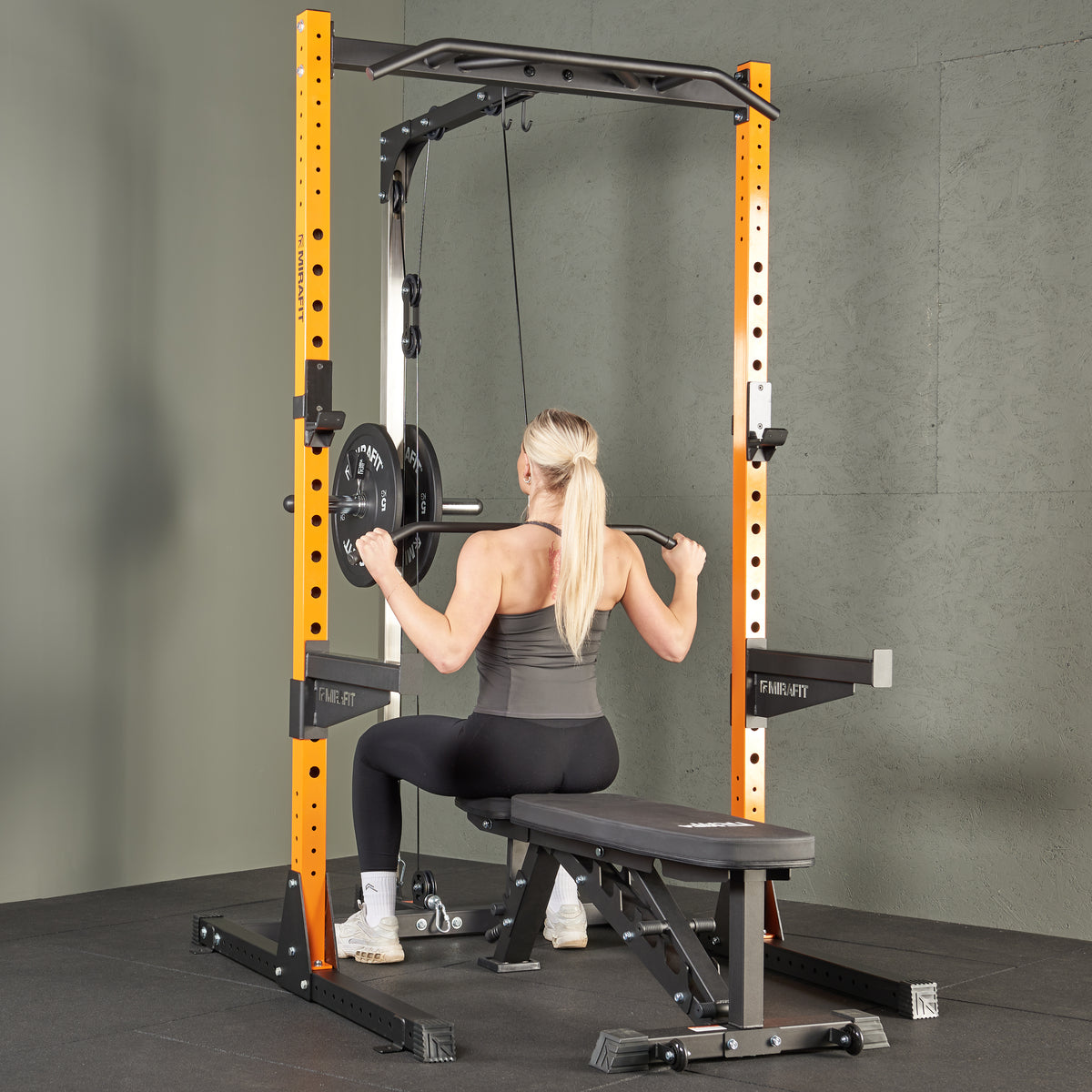 Mirafit M210 Half Power Rack with Pulley System