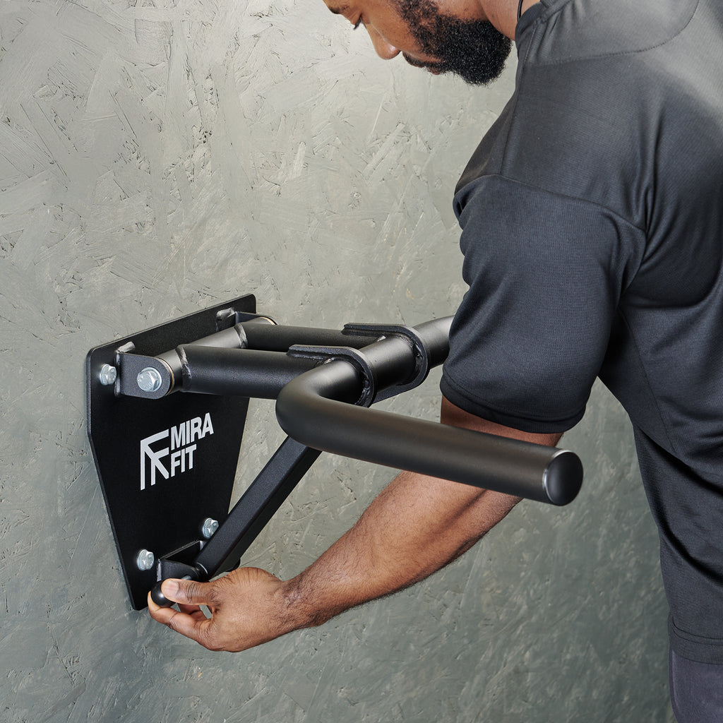 Mirafit Folding Wall Mount Dip Bar