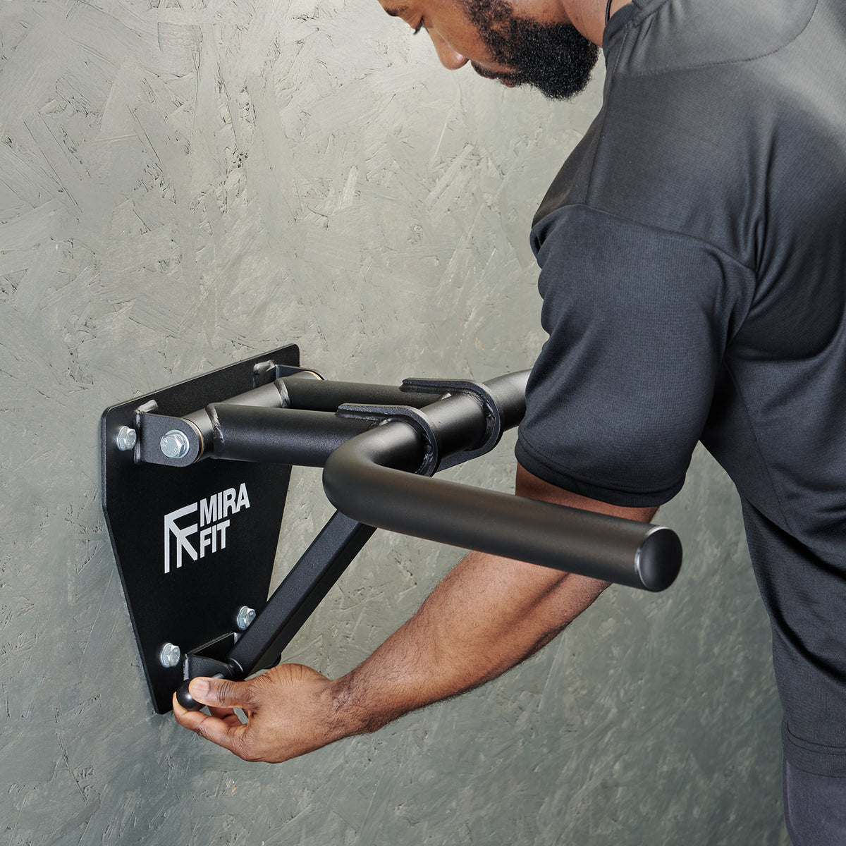 Mirafit Folding Wall Mount Dip Bar