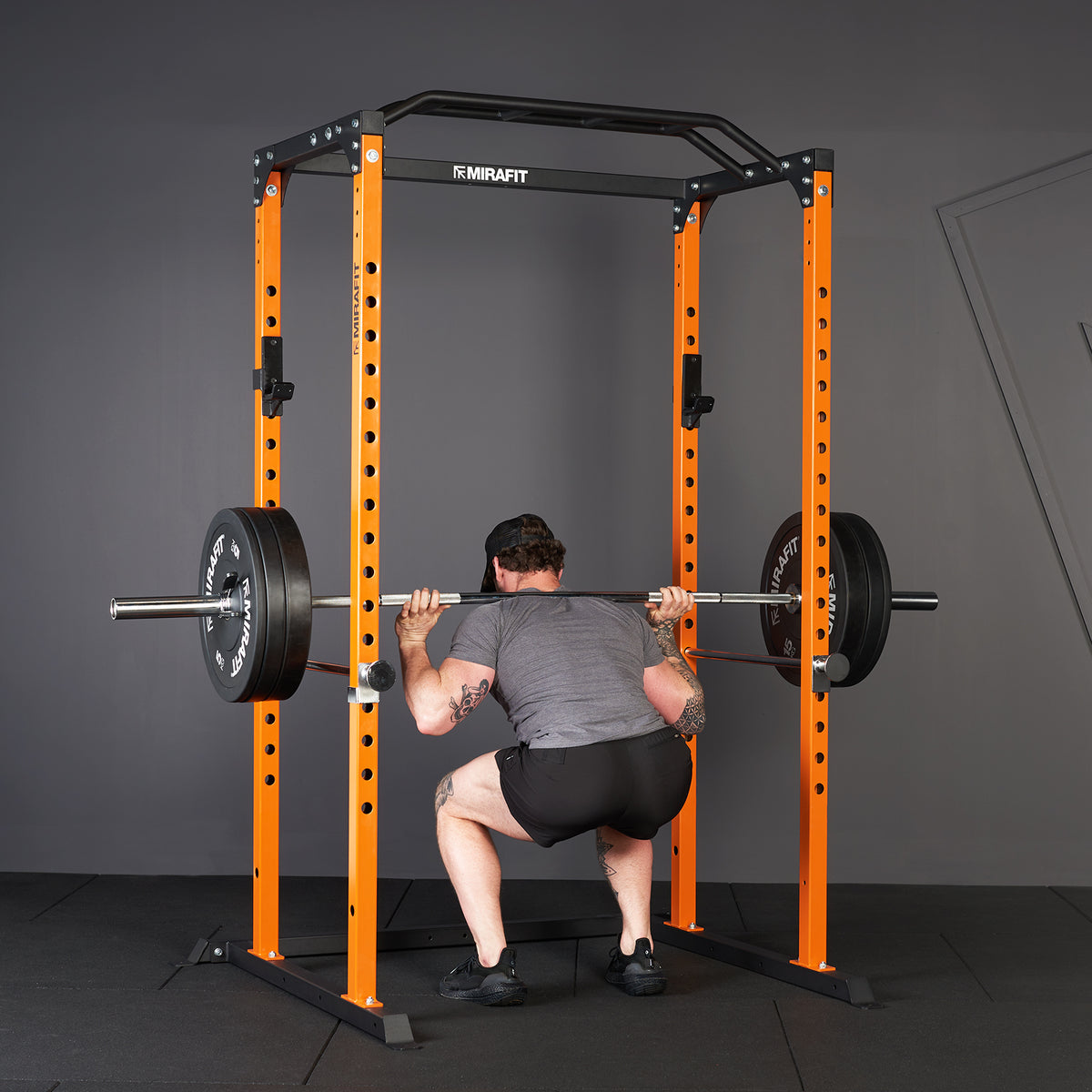 Mirafit M100 Power Rack with Barbell and Weights Set
