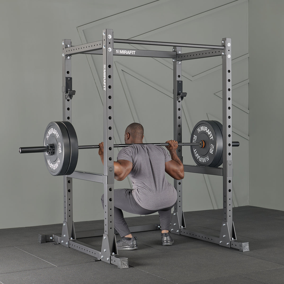 Mirafit M200/M200S Power Rack met halterstang en gewichtenset