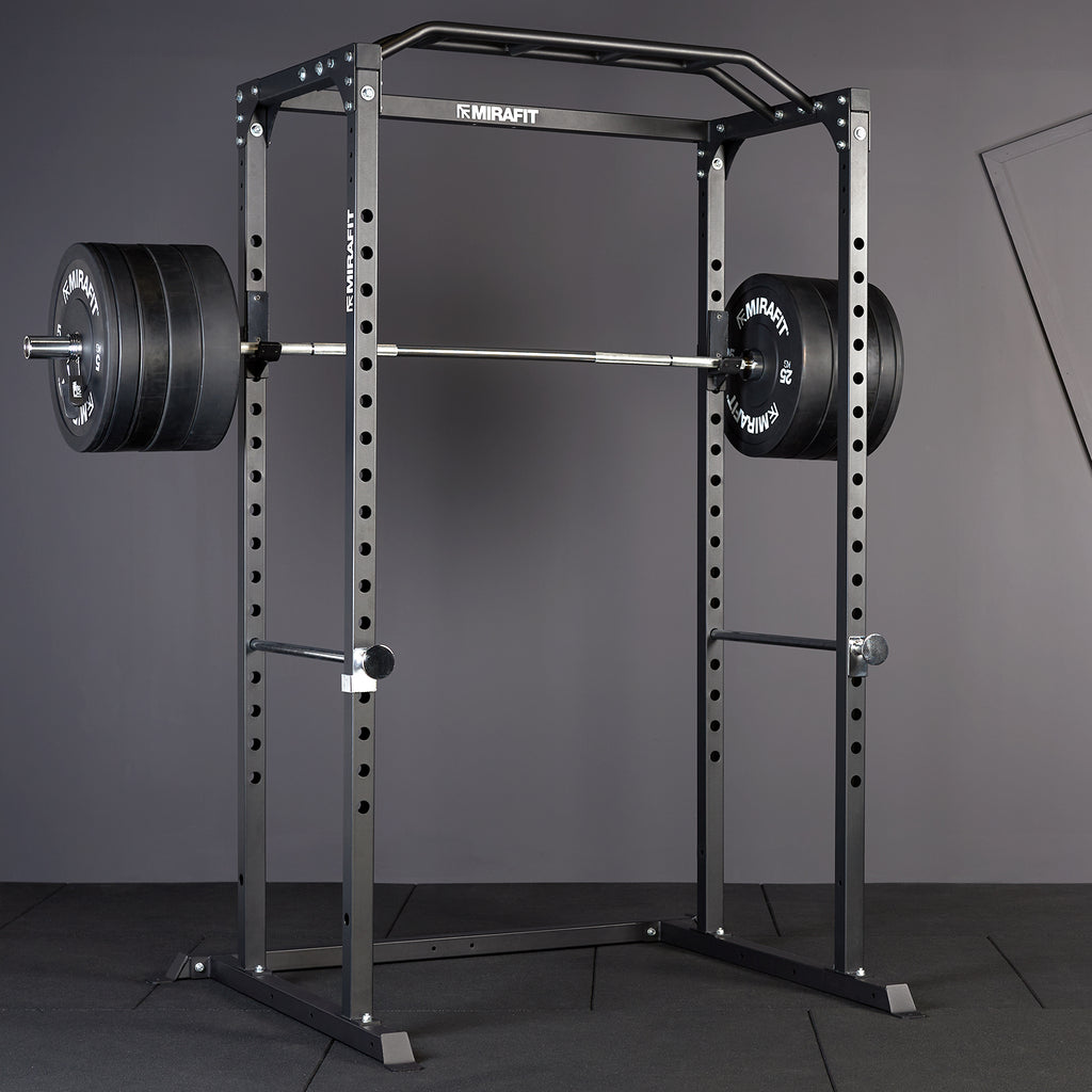 Mirafit M100 Power Rack with Barbell and Weights Set