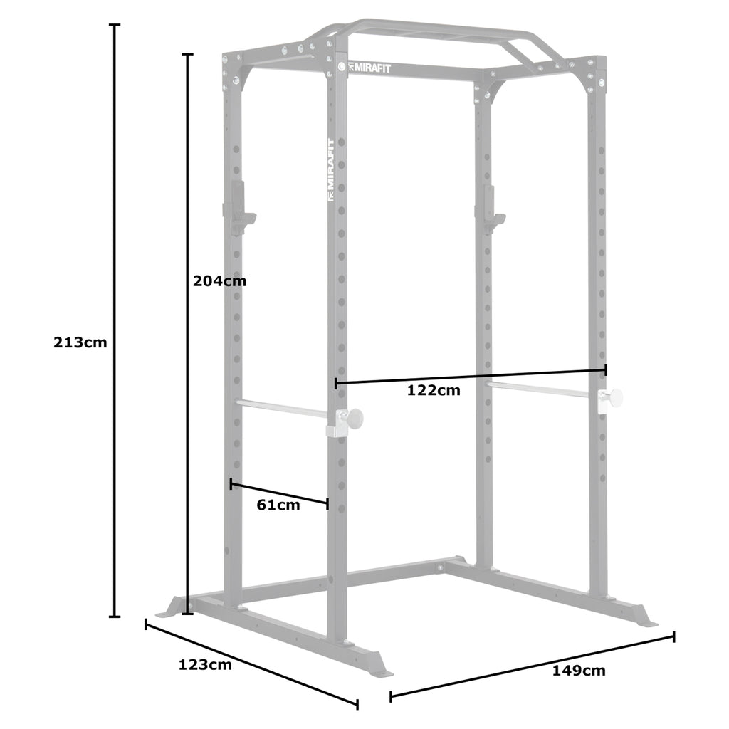 Mirafit M100 Power Rack with Barbell and Weights Set