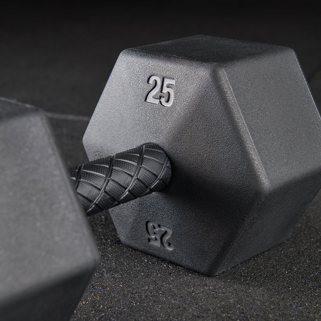 Mirafit Rubber Grip Zeskantige Halterset & 3-Laags Halterrek