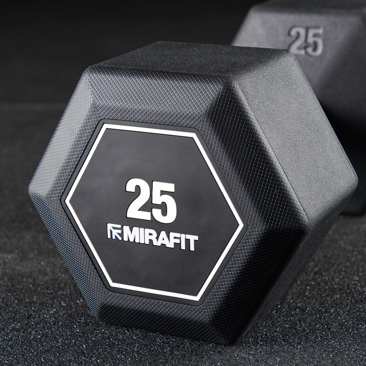 Mirafit Rubber Grip Zeskantige Halterset & 3-Laags Halterrek