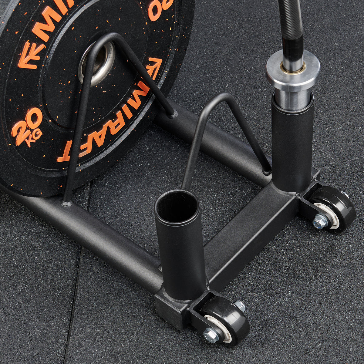 Mirafit Bar & Bumper Plate Storage Trolley