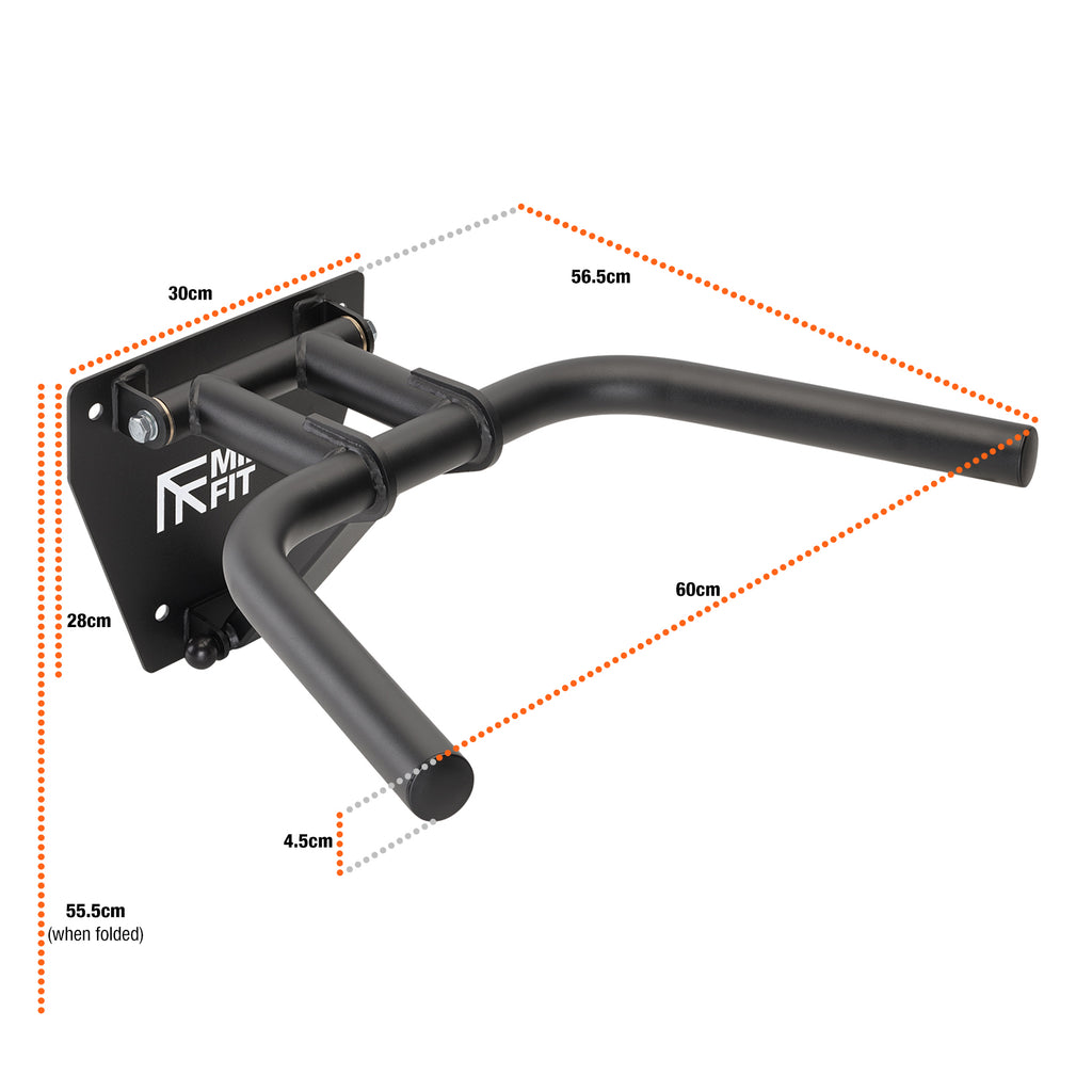 Mirafit Folding Wall Mount Dip Bar
