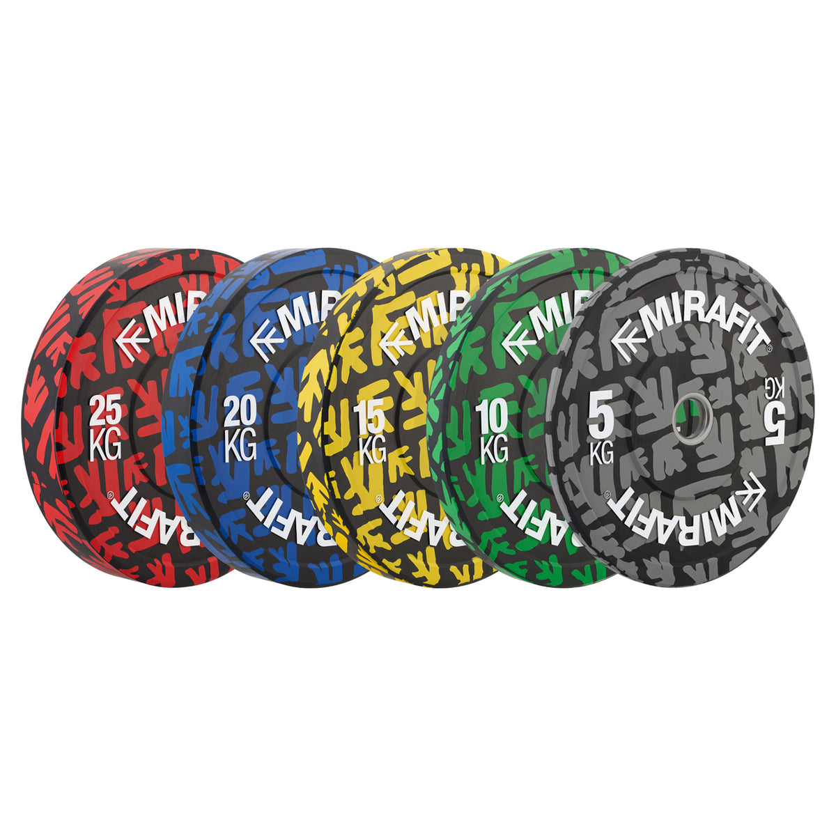 Mirafit Colour Emblem Bumper Plates