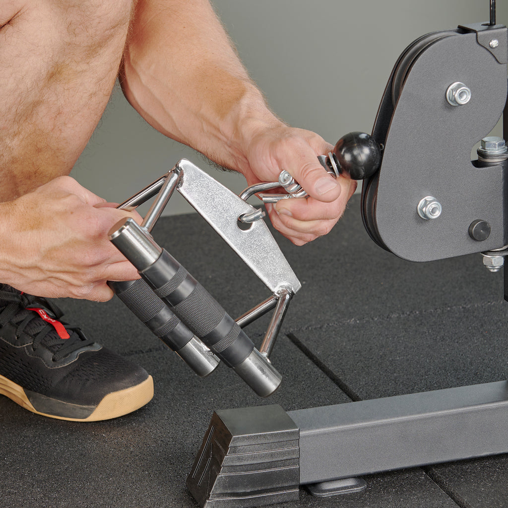 Mirafit Seated Row Cable Attachment with Rubber Grips