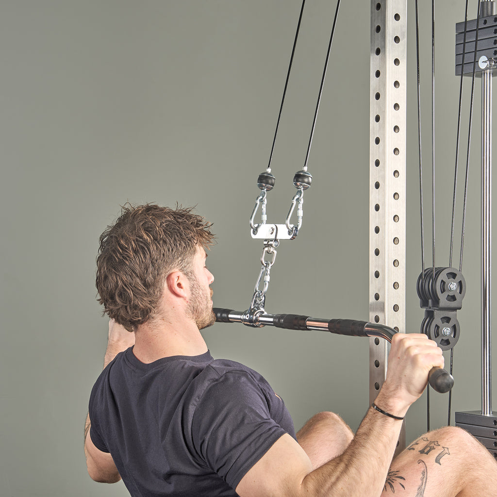 Mirafit 47" Lat Pull Bar Attachment With Rubber Grips