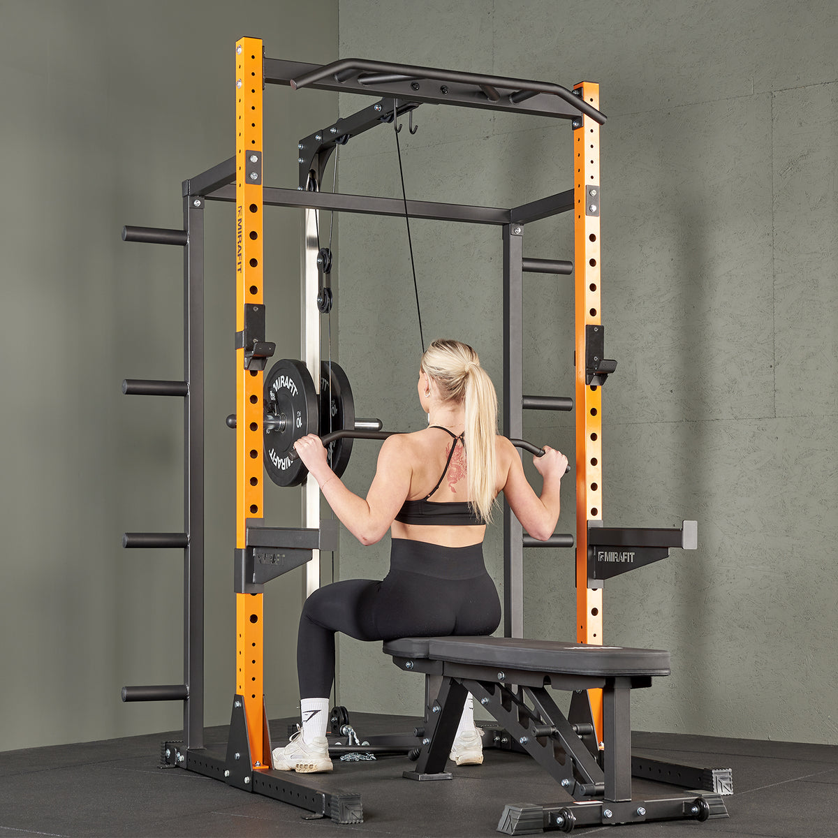 Mirafit M210 Half Power Rack with Pulley System