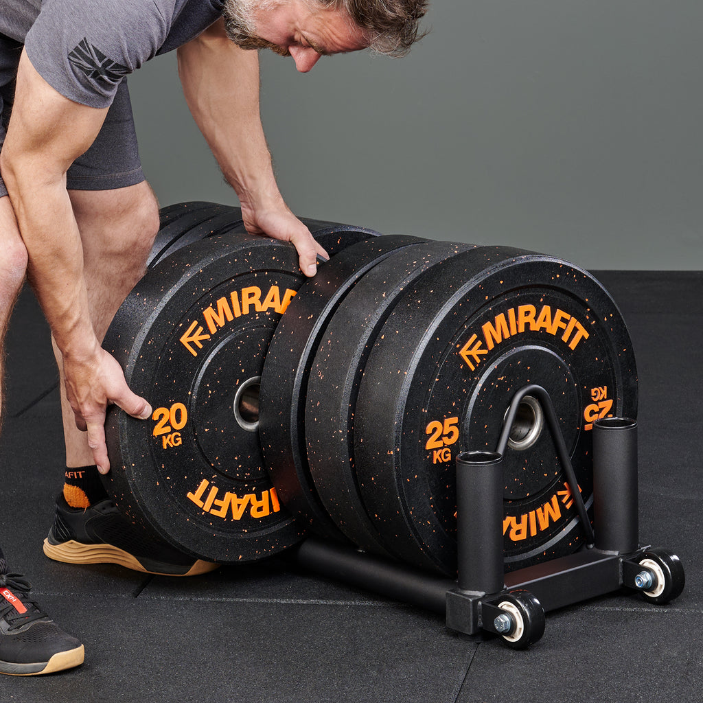 Mirafit Bar & Bumper Plate Storage Trolley