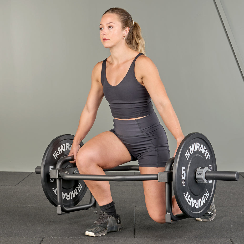 Mirafit Olympic Black Trap Bar With Stand