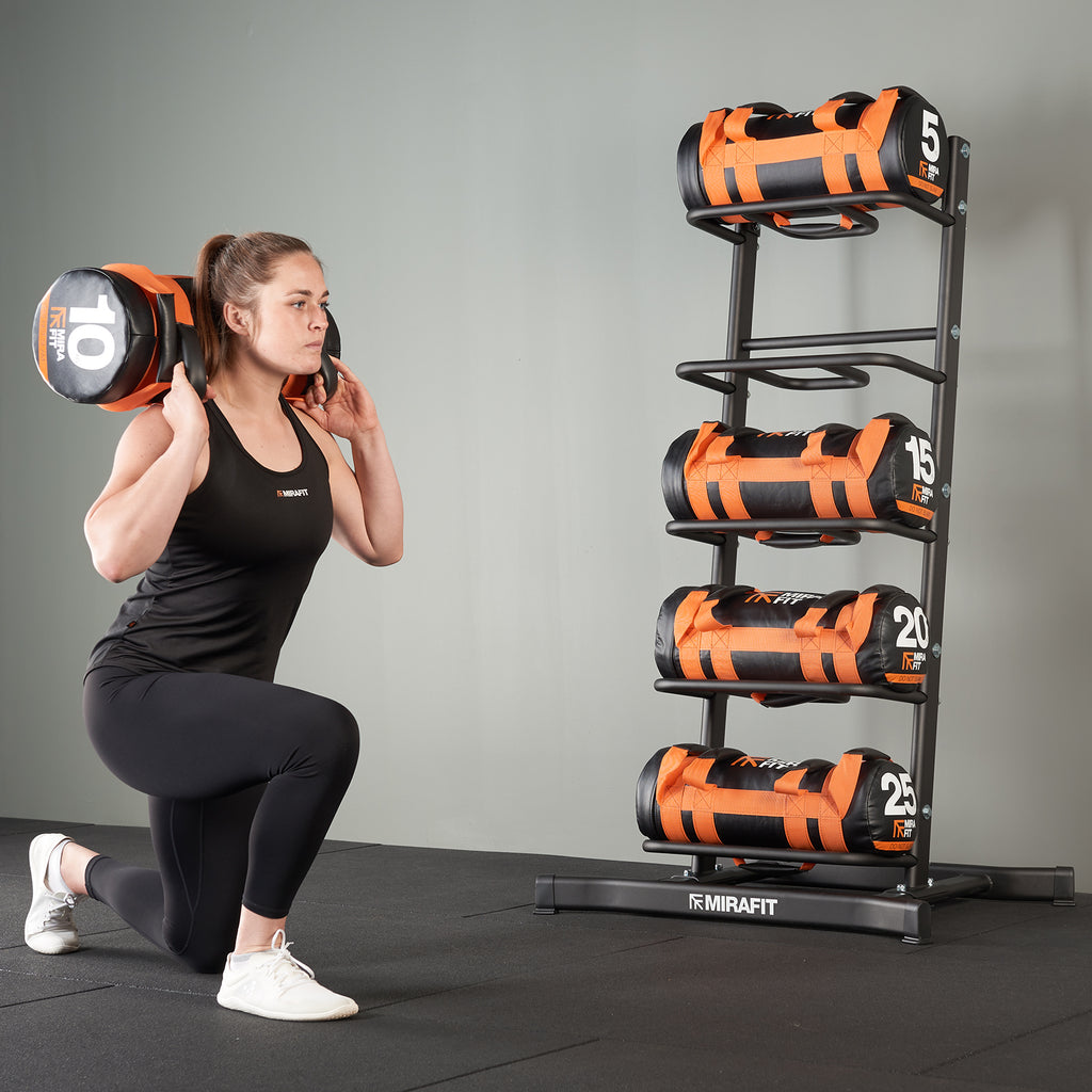 Mirafit Weighted Workout Bag Set met Rek
