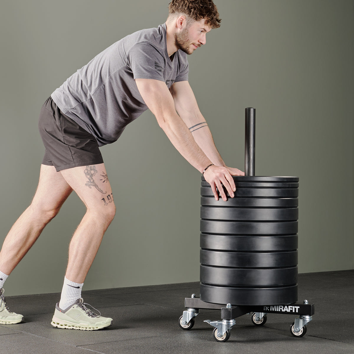 Mirafit Bumper Plate Stacker Trolley