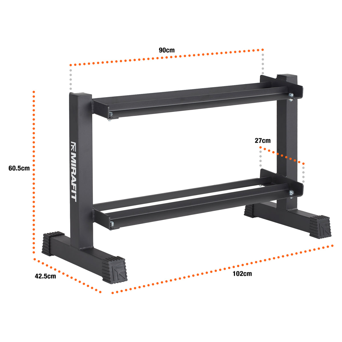 Mirafit 2 Tier Dumbbell Rack