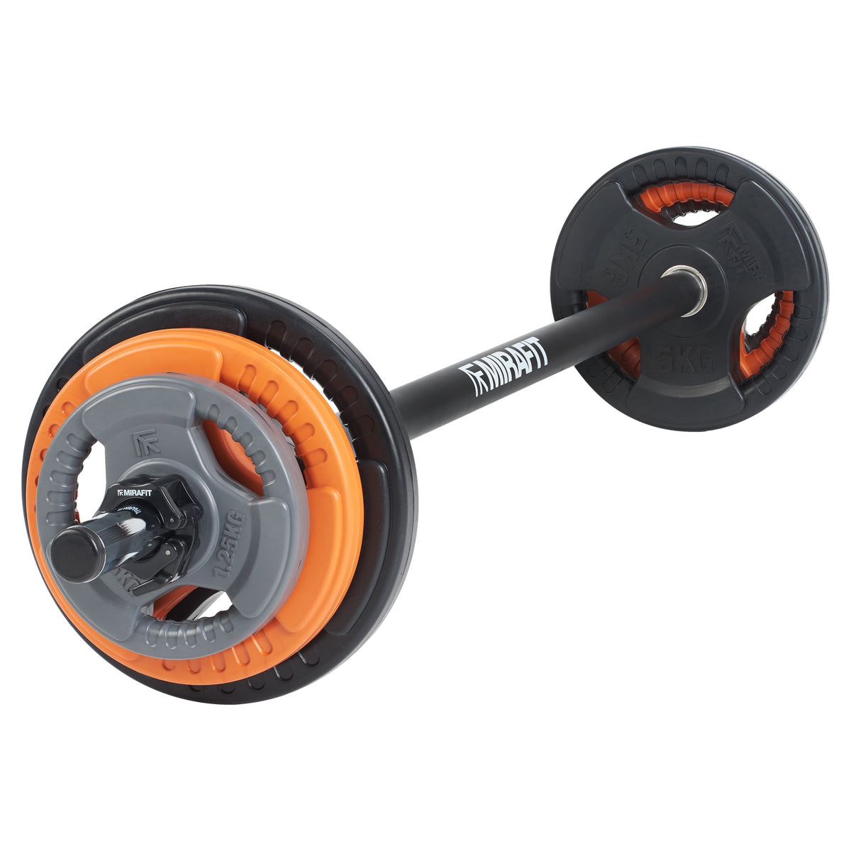 Mirafit 20kg Studio Pump Set - Black/Orange/Grey