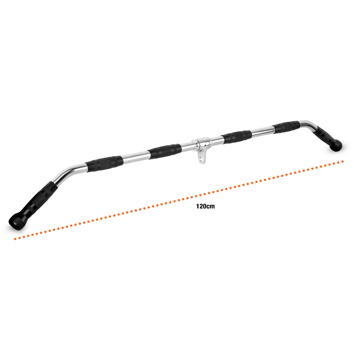 Mirafit 47" Lat Pull Bar Attachment With Rubber Grips
