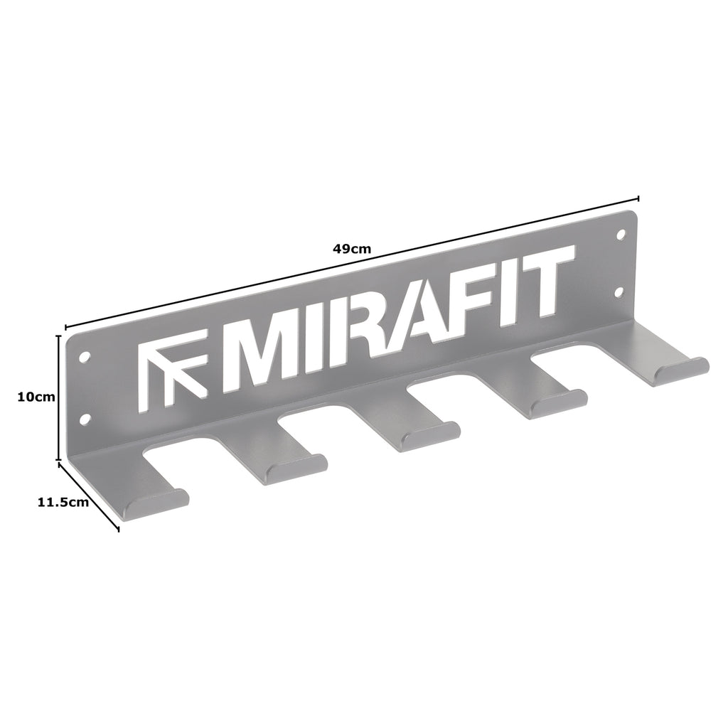 Mirafit multifunctioneel wandrek voor fitnessapparatuur - 5 haken