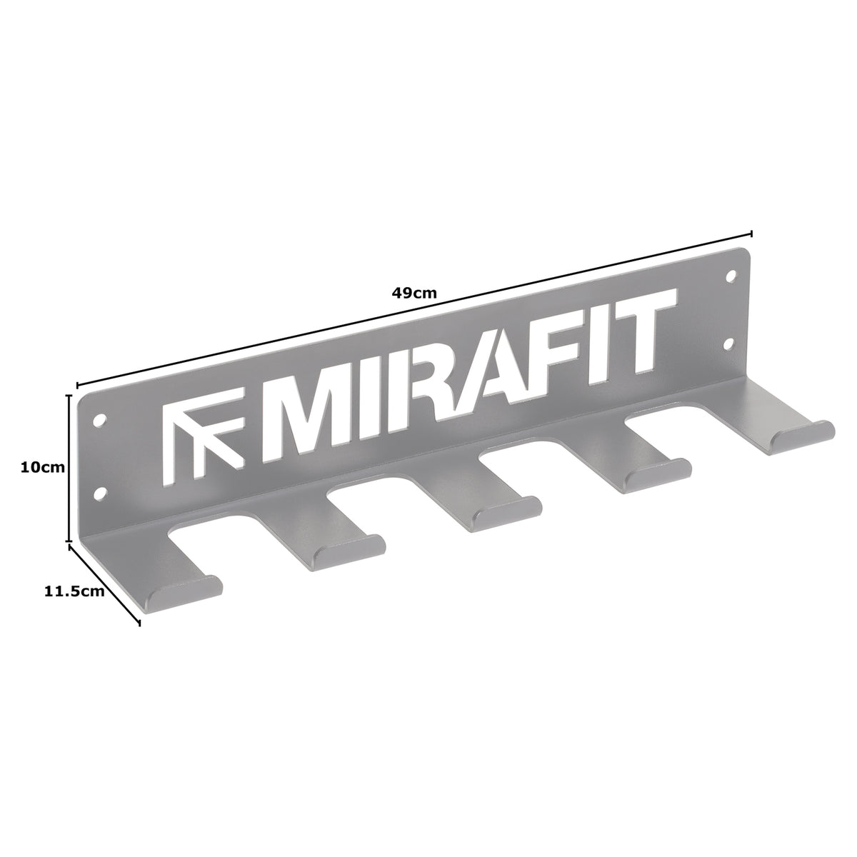 Mirafit Multi Function Gym Wall Storage Rack - 5 Hook