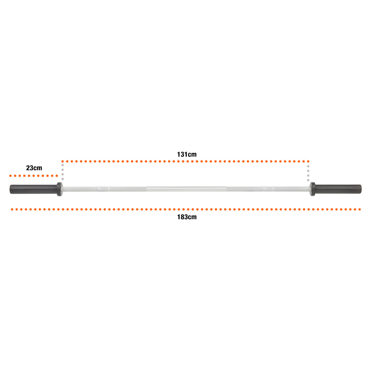 Mirafit 7kg 6ft Olympic Technique Bar