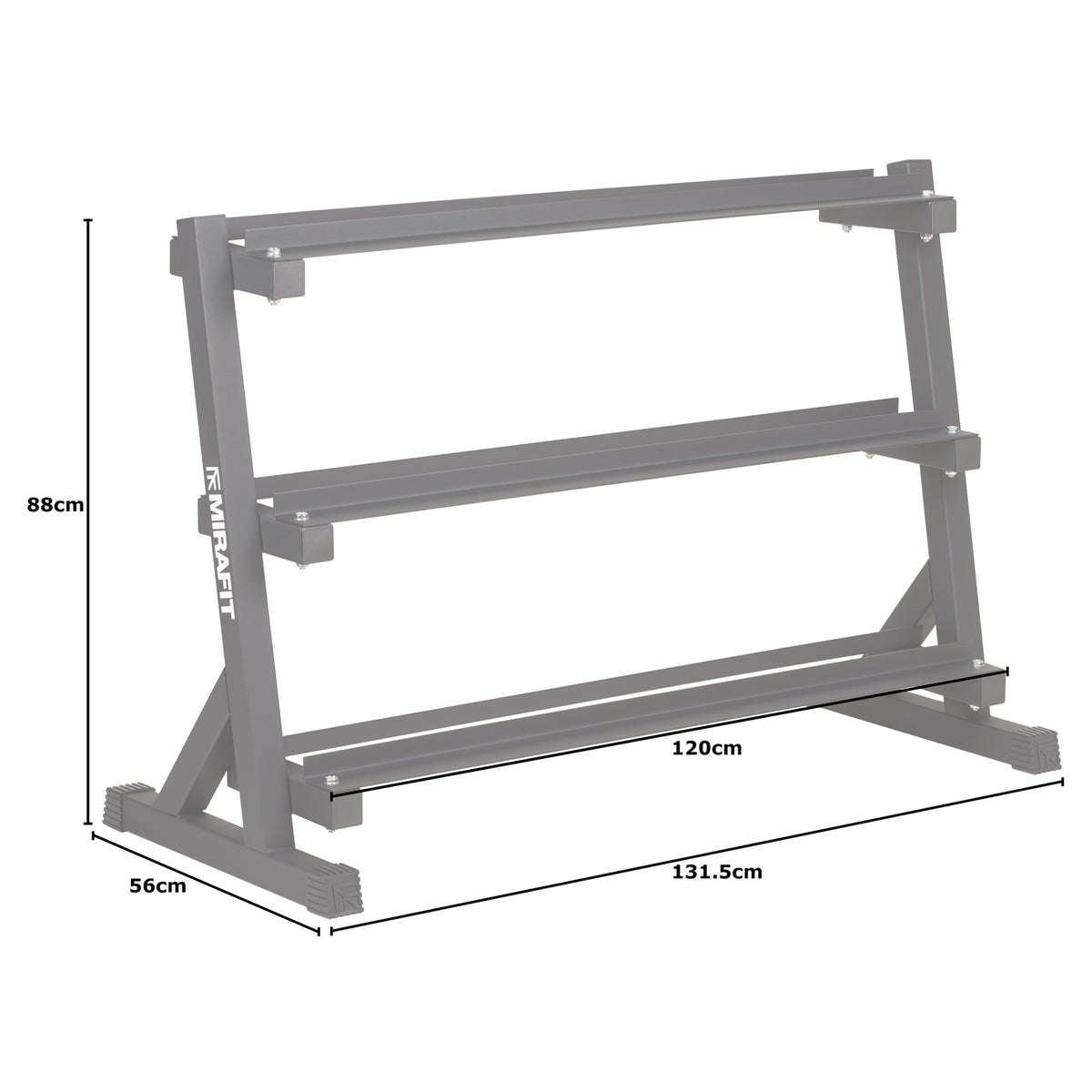 Mirafit 3-laags halterrek 400 kg