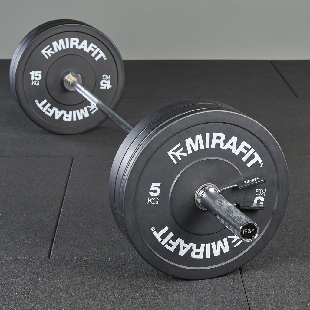 Mirafit Olympische Halterstang & Bumperplates Set