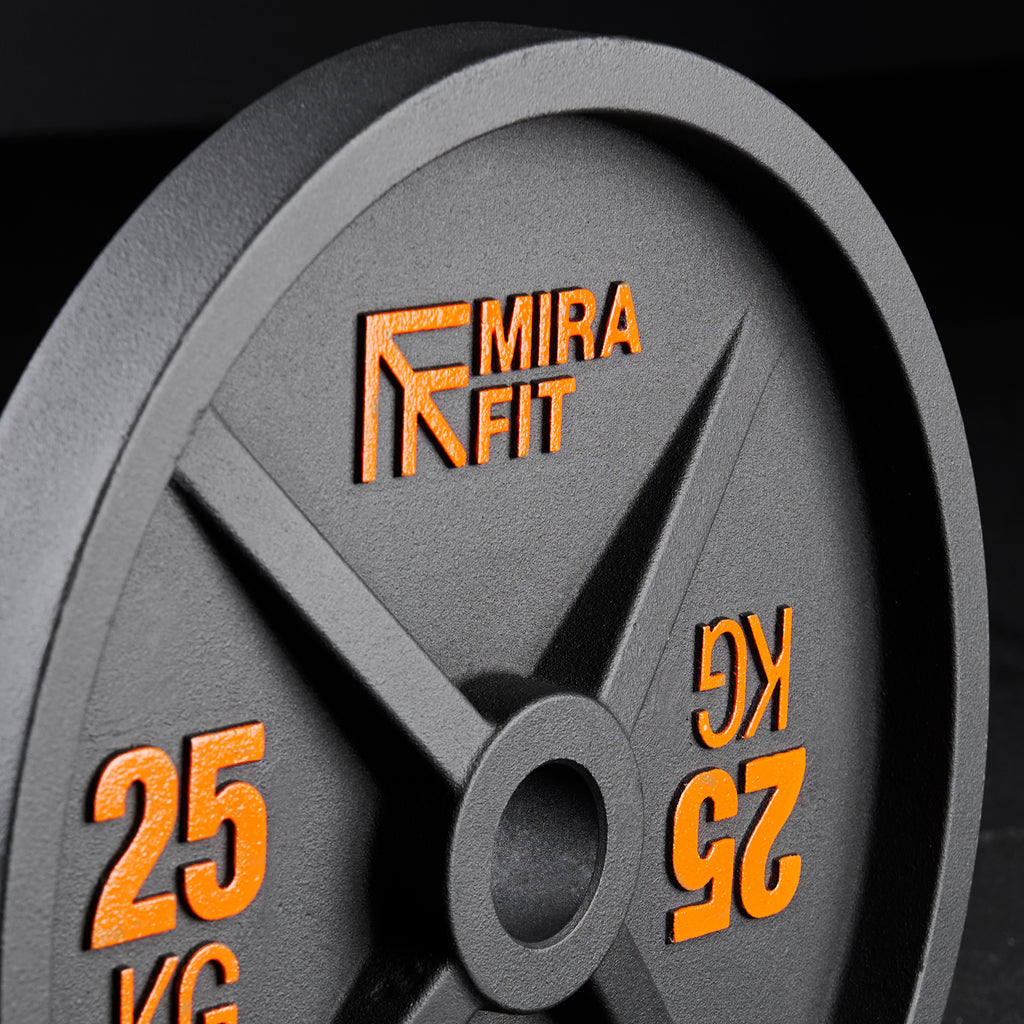 Mirafit Black Deep Dish Olympic Weight Plates