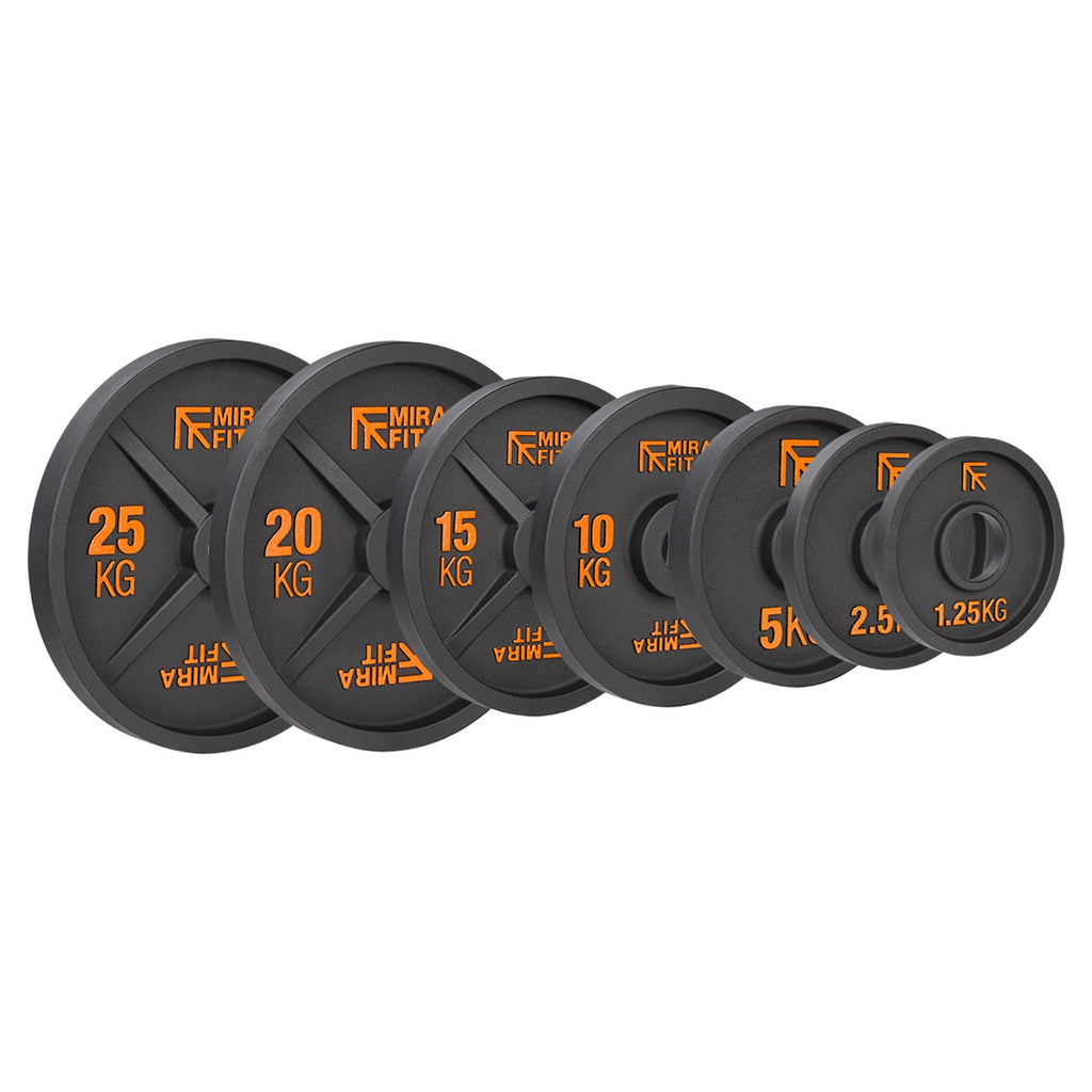 Mirafit Black Deep Dish Olympic Weight Plates
