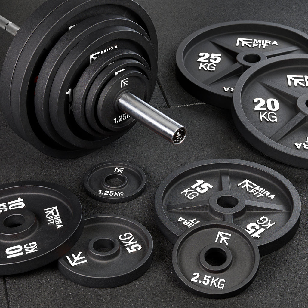 Mirafit Black Deep Dish Olympic Weight Plates