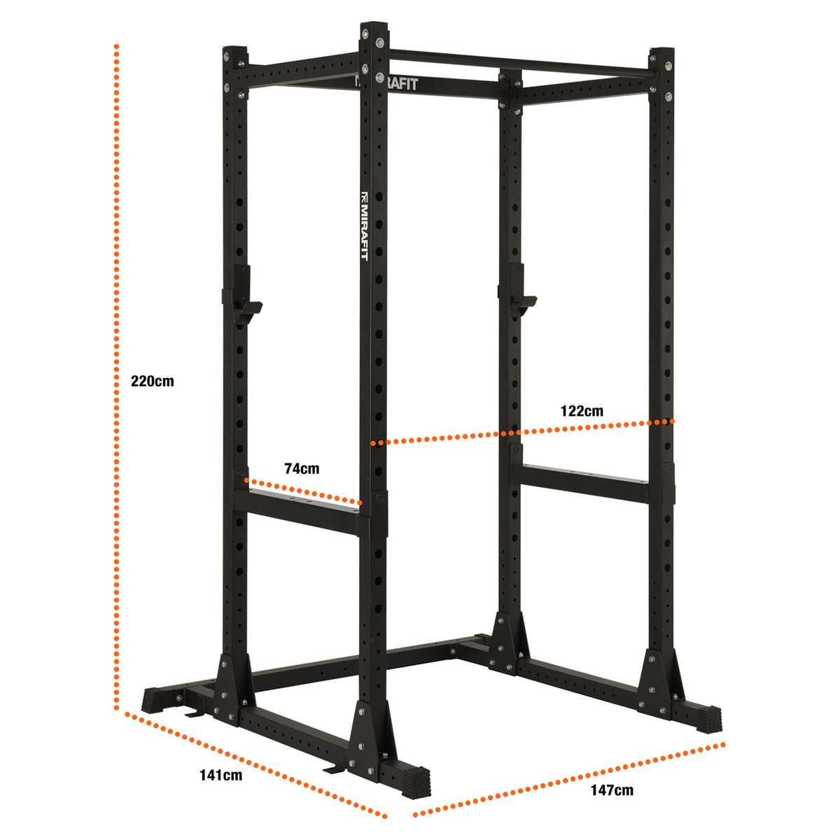 Mirafit M200/M200S Power Rack met halterstang en gewichtenset