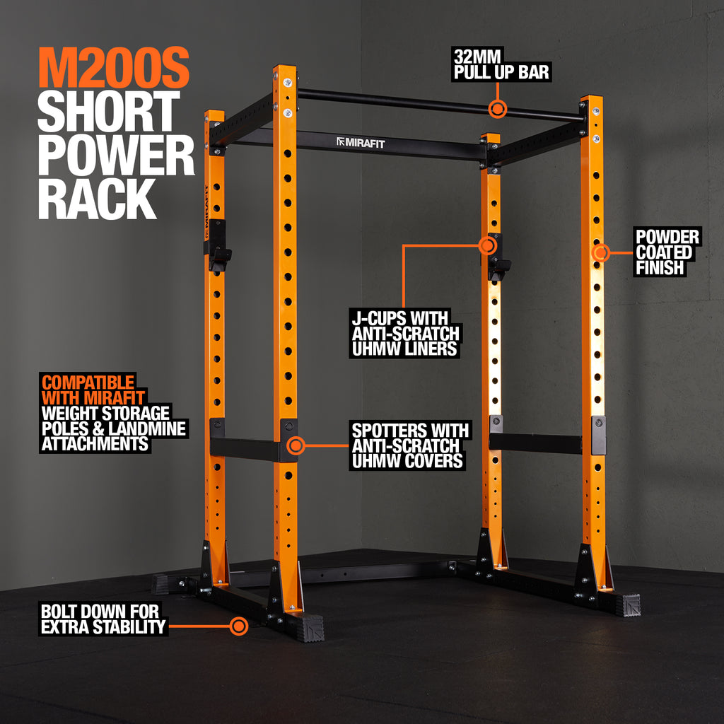 Mirafit M200/M200S Power Rack met halterstang en gewichtenset