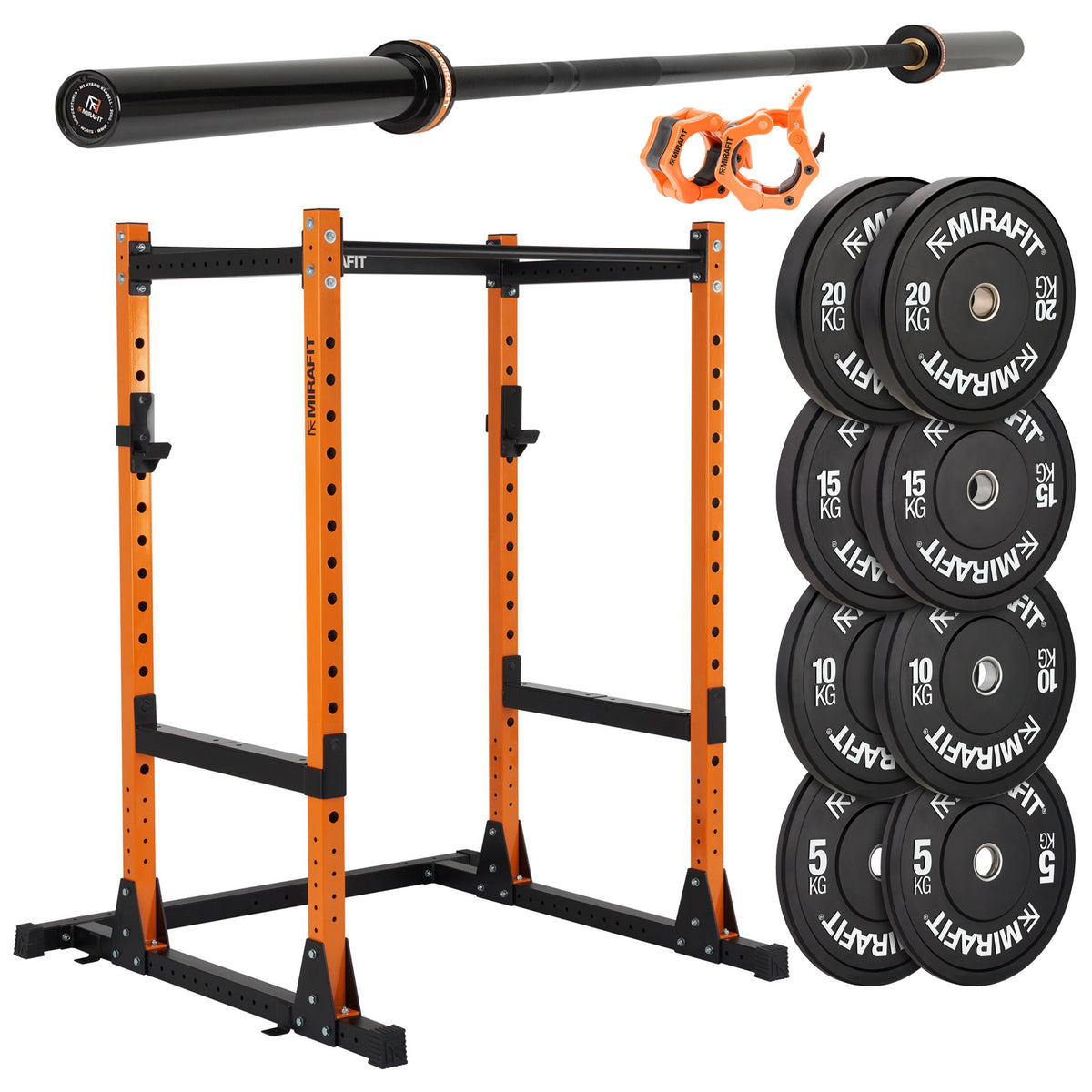 Mirafit M200/M200S Power Rack With Barbell and Weights Set