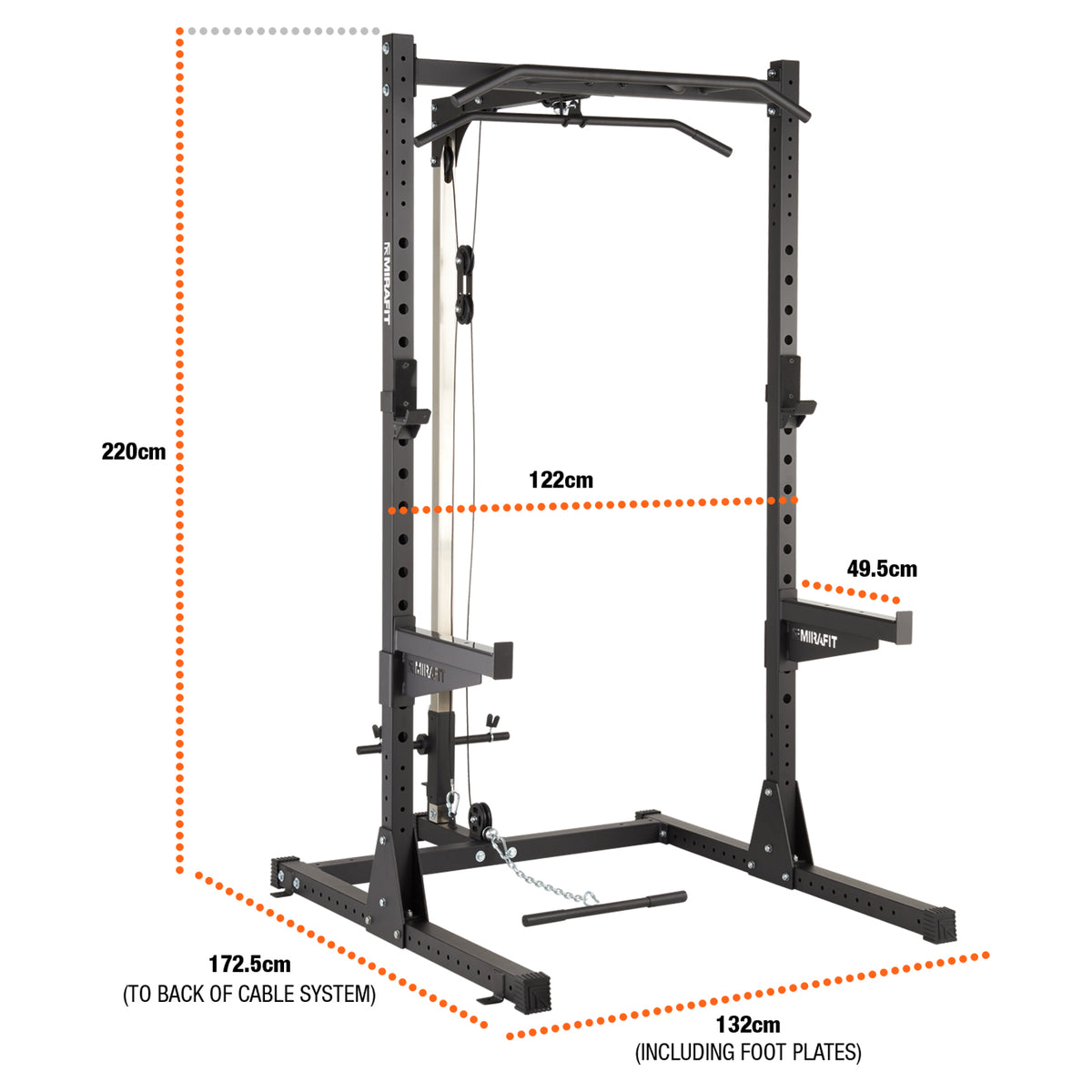 Mirafit M210 Half Power Rack with Pulley System
