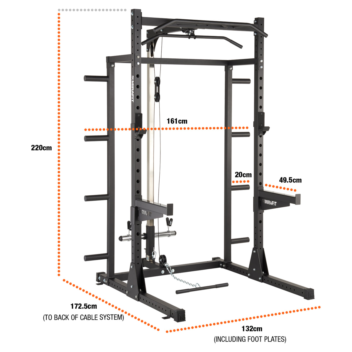 Mirafit M210 Half Power Rack with Pulley System