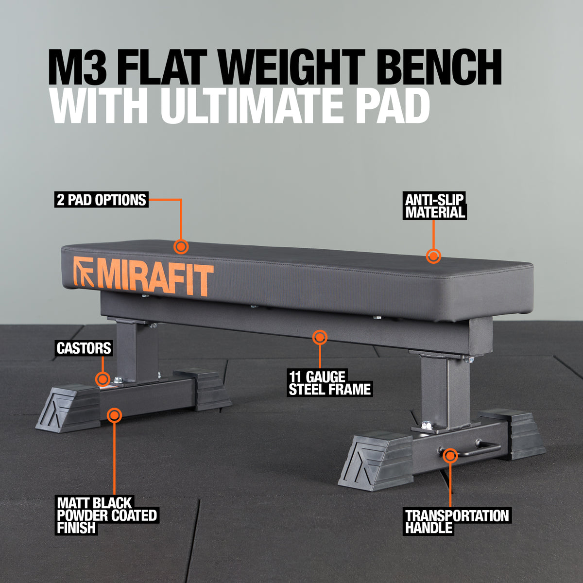 Mirafit M3 Flat Weight Bench