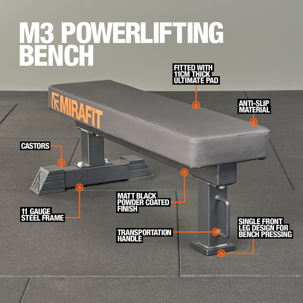 Mirafit M3 Flat Powerlifting Bench
