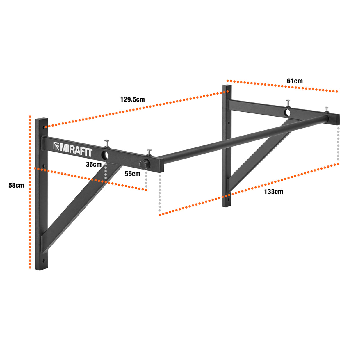 Mirafit Wall Mounted Pull Up Bar