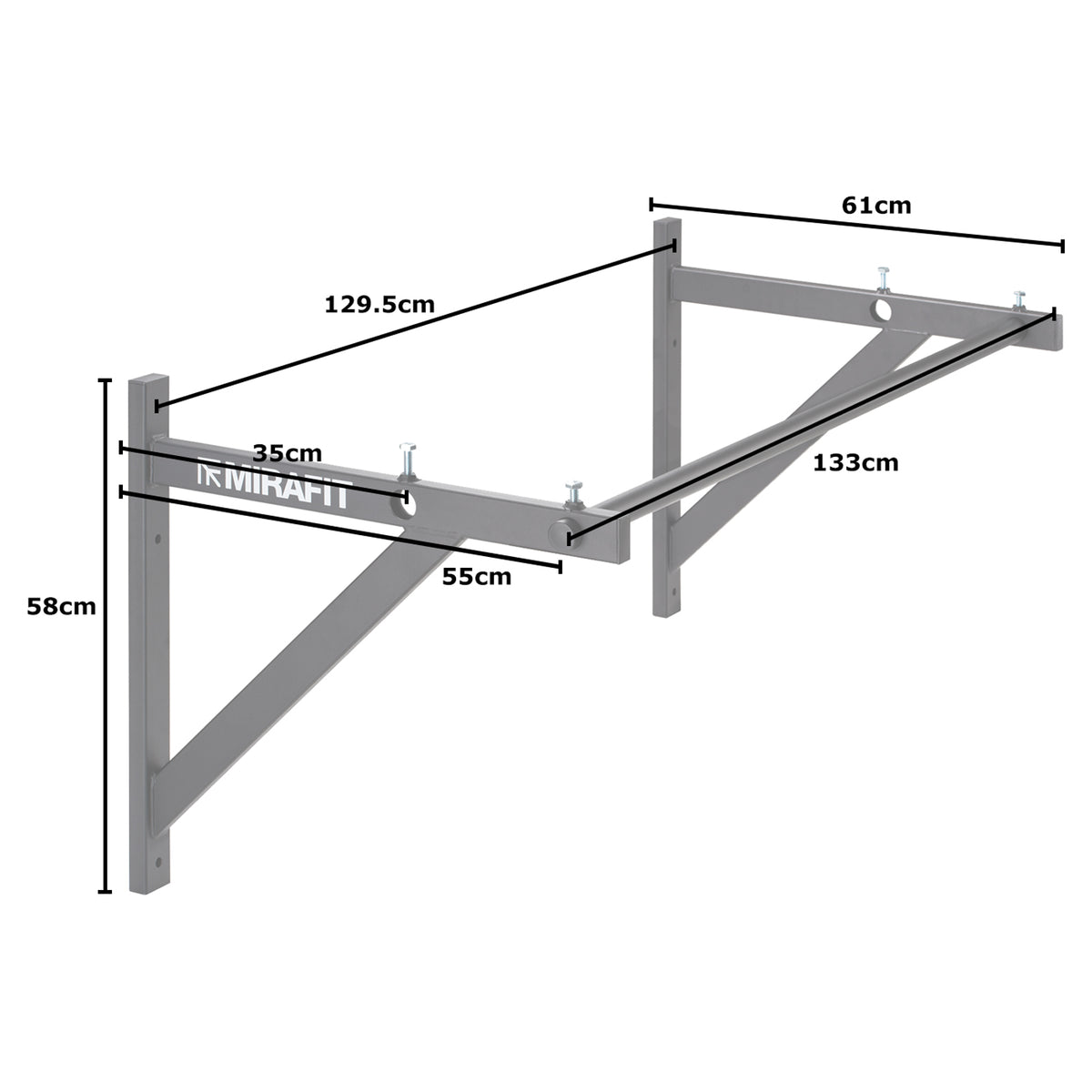 Mirafit Wall Mounted Pull Up Bar
