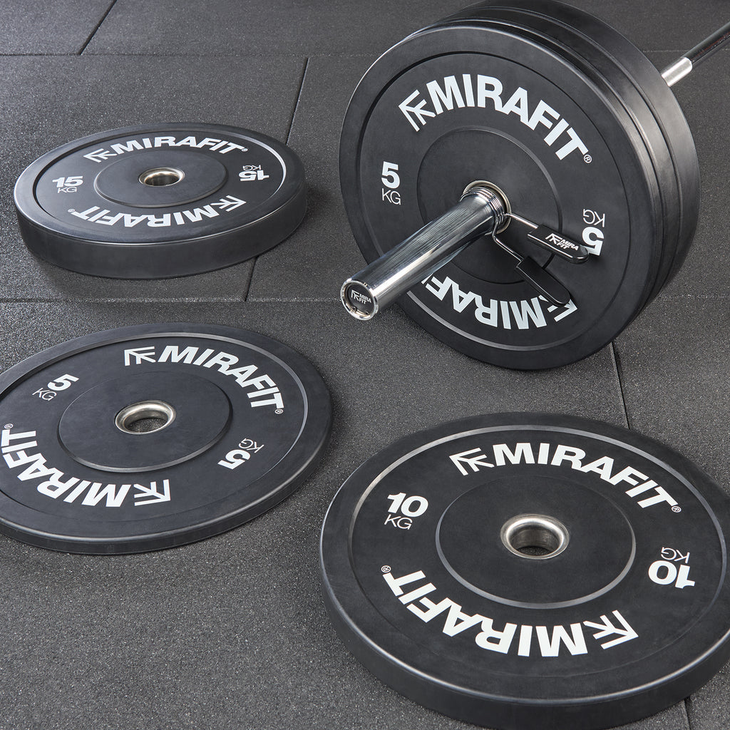Mirafit Olympische Halterstang & Bumperplates Set