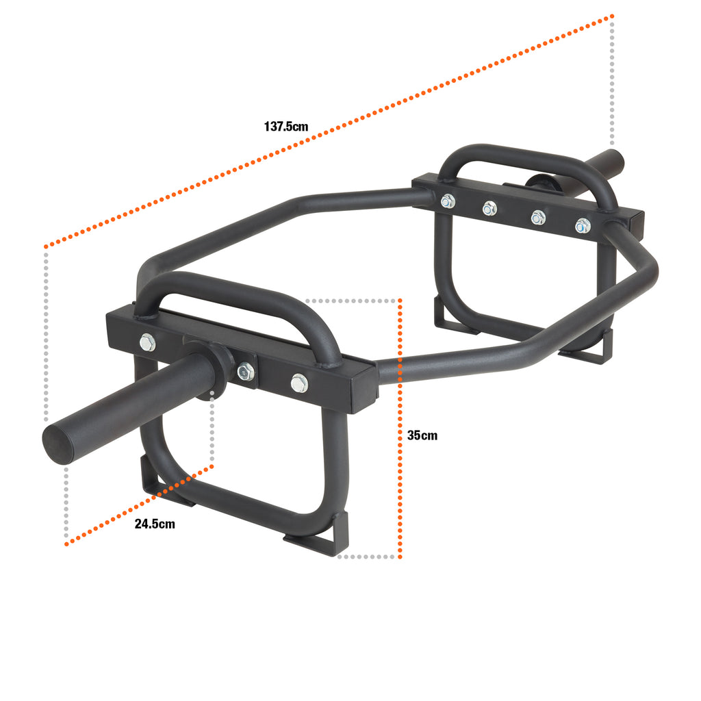 Mirafit Olympic Black Trap Bar With Stand