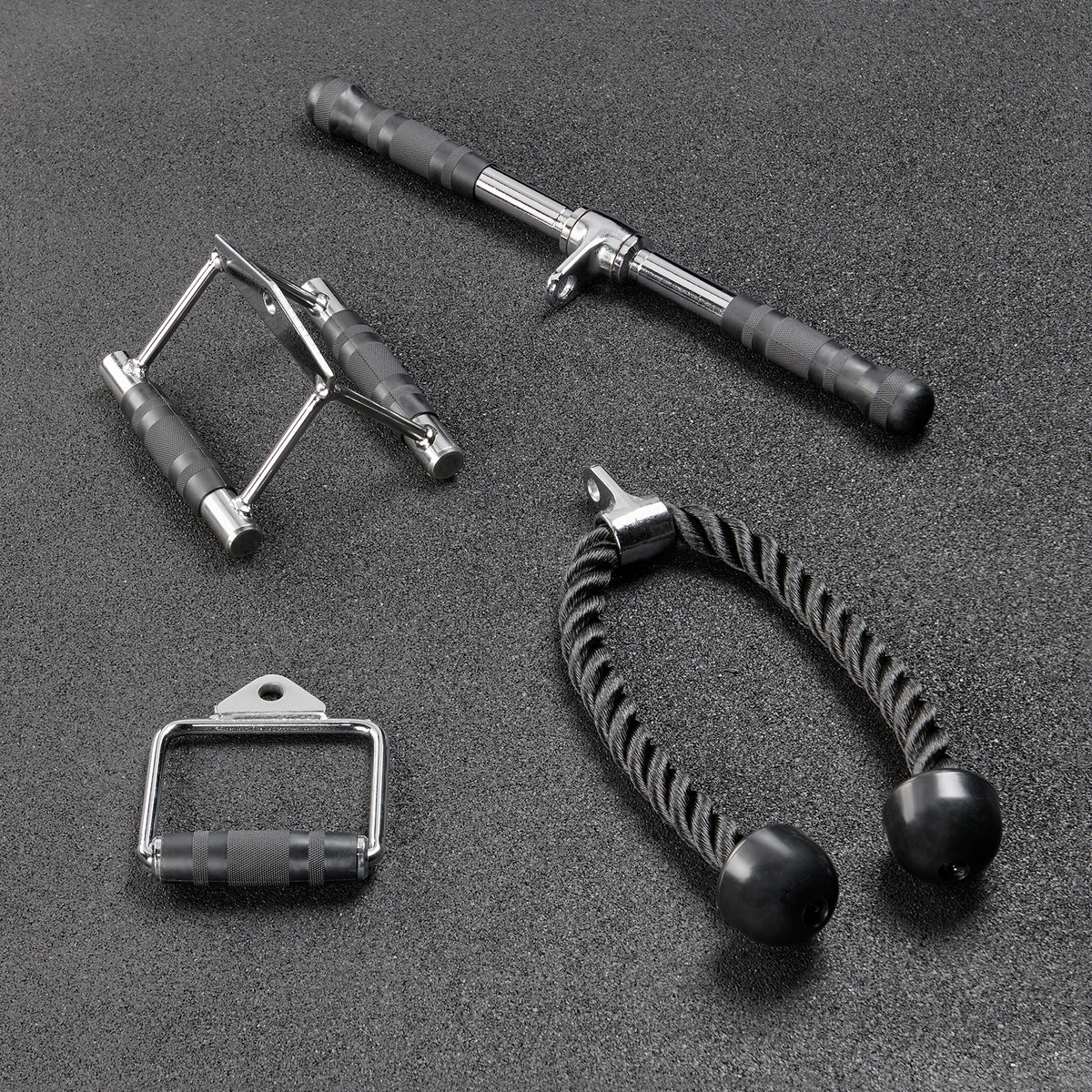 Mirafit Gym Cable Machine Attachment Set - 4 Attachments