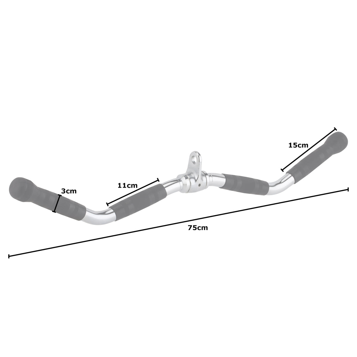Mirafit Revolving Curl Bar Attachment with Rubber Grips