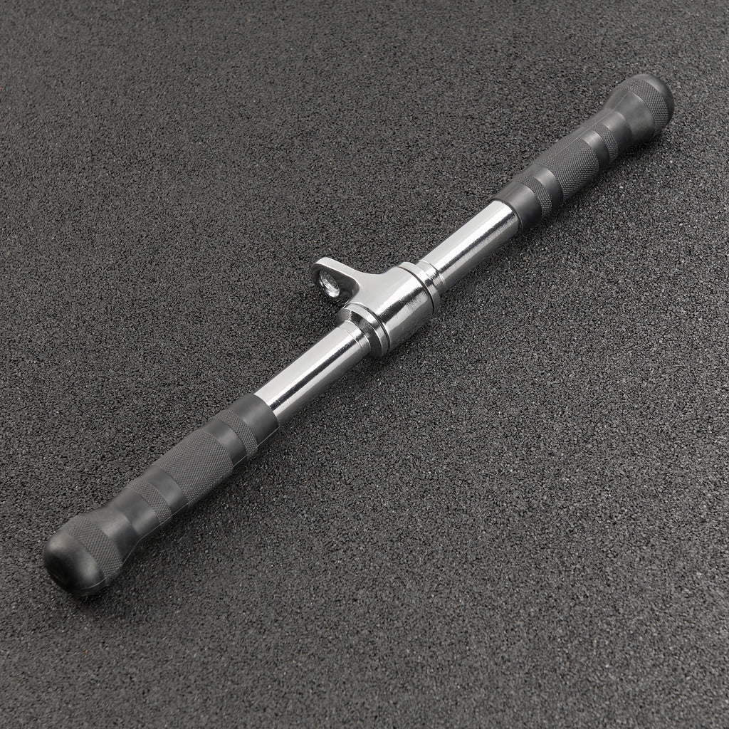 Mirafit Rotating Straight Bar Cable Attachment with Rubber Grips
