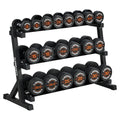 Mirafit Rubber Dumbbellset & 3-Laags Halterrek