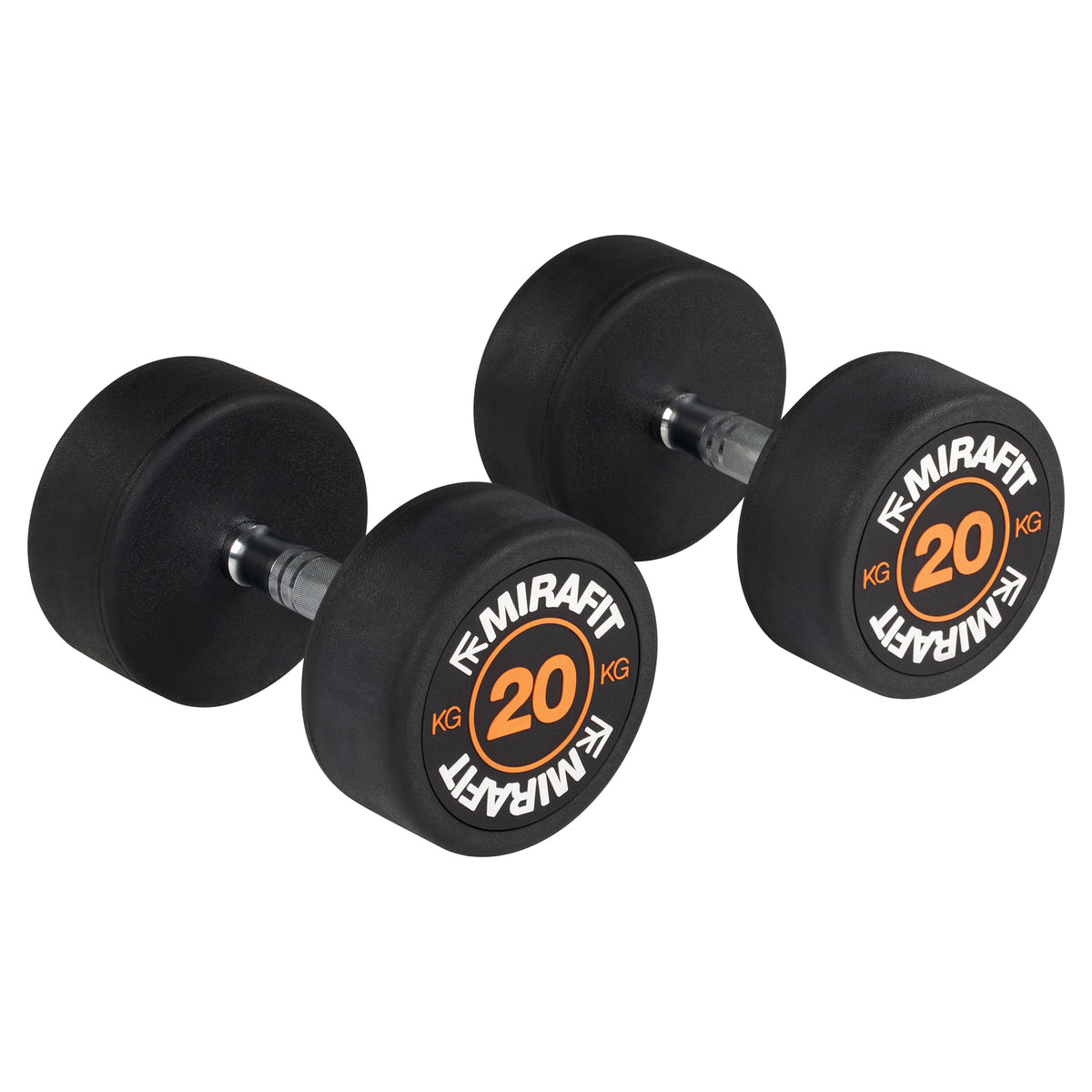 Mirafit Rubber Dumbbell Set - Choice of Weight
